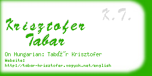 krisztofer tabar business card